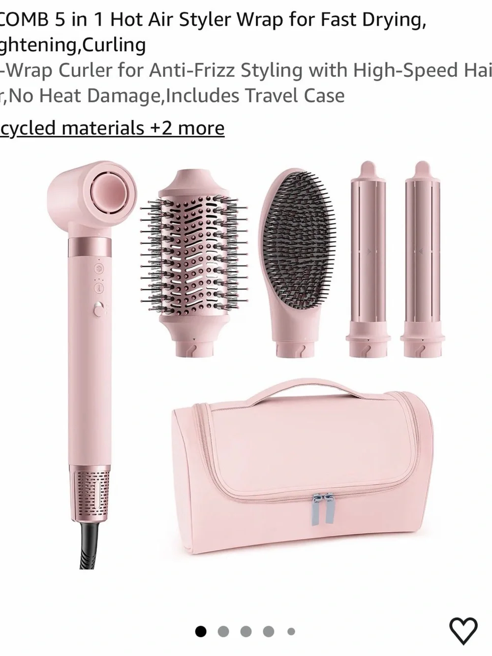 Pink Hanging Travel Garment & Styling Organizer Bag